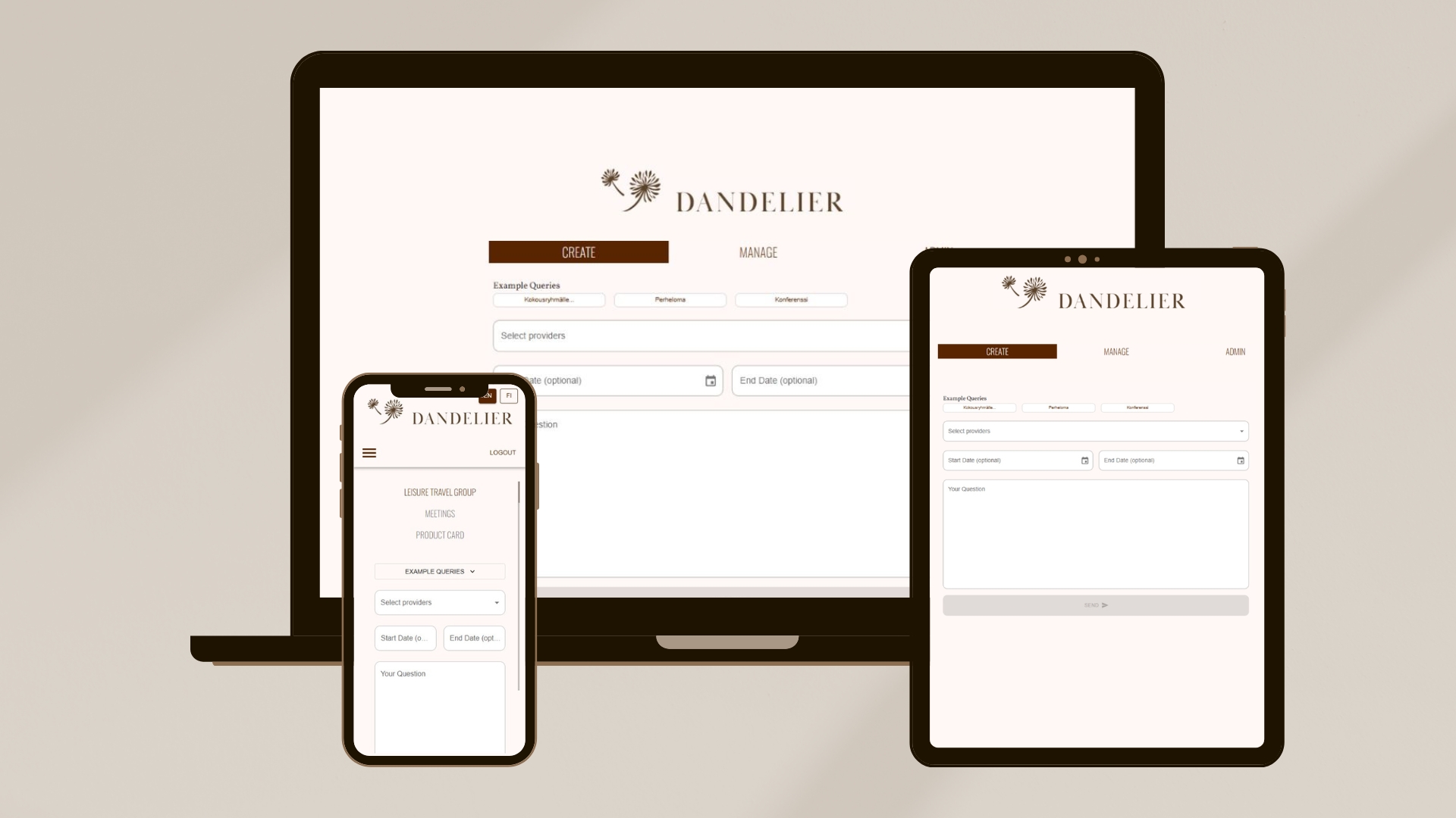 Dandelier AI tarjousten automatisointityökalun demo